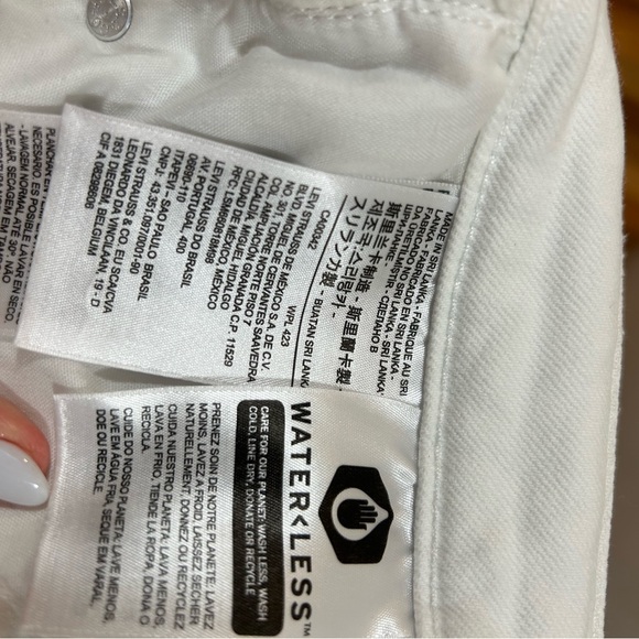 Levi's White 721 High Rise Skinny Ankle Jeans - Picture 9 of 13